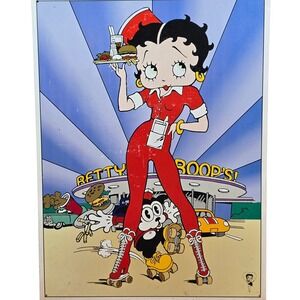 Betty Boop Diner Metal Tin Poster Sign 16" x 12" 1999